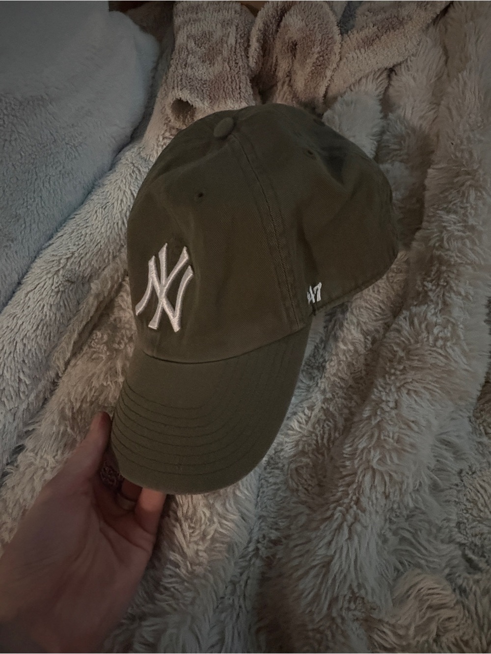 '47 Brand Olive Green Cap with White Embroidered Logo